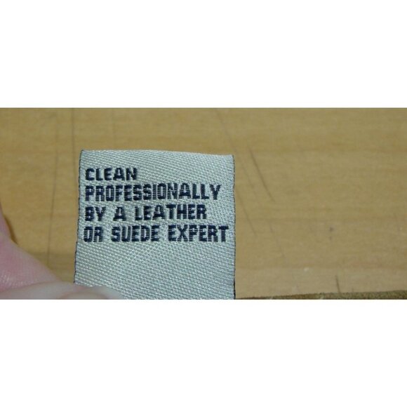 Cali Cali Suede Pants Color is Camel with Coffee Brown Trim Front Pockets Sz 10 - Picture 4 of 12